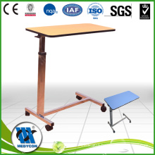 BDCB21 Hospital Over bed Table with wooden density board of gas spring system
